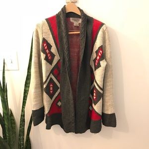 Urban Outfitters Aztec boho open front sweater
